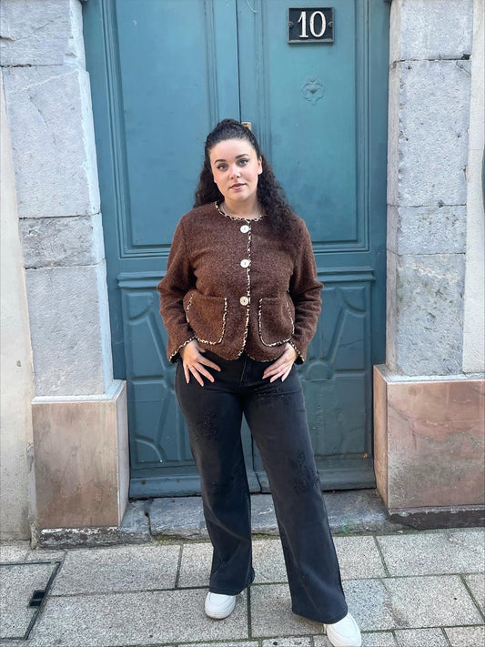 Gilet léopard à manches longues