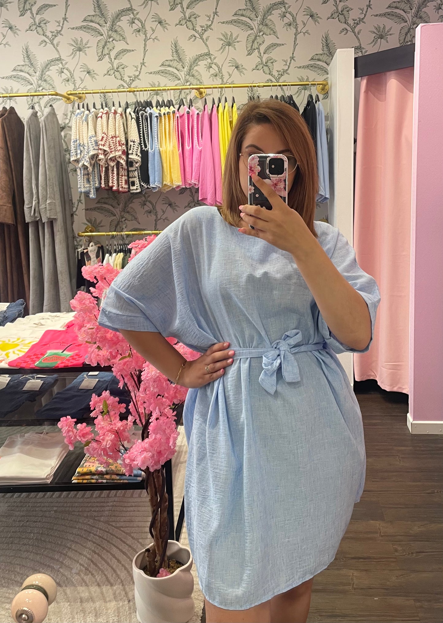 Robe 3/4 Effet Lin