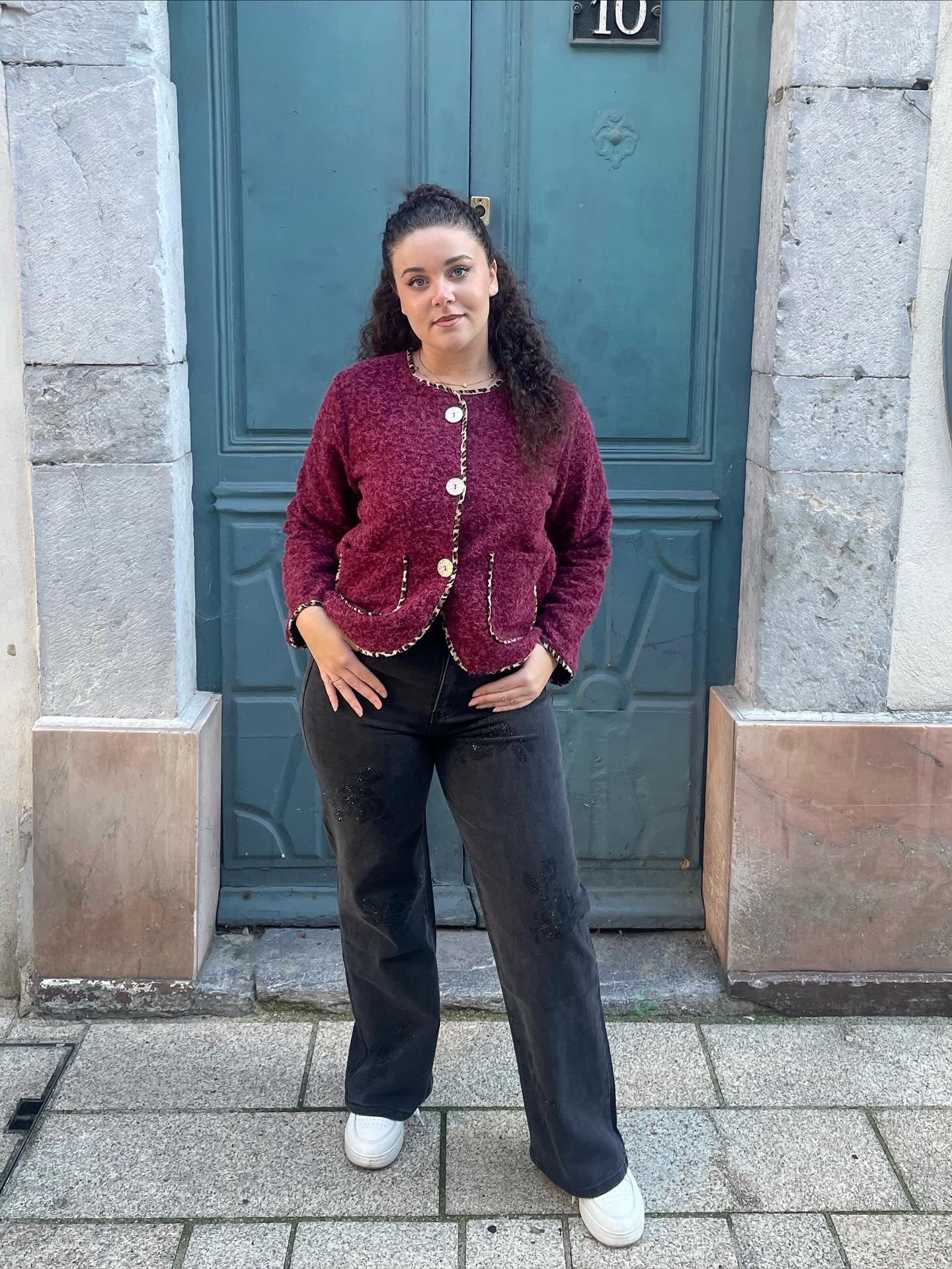 Gilet léopard à manches longues