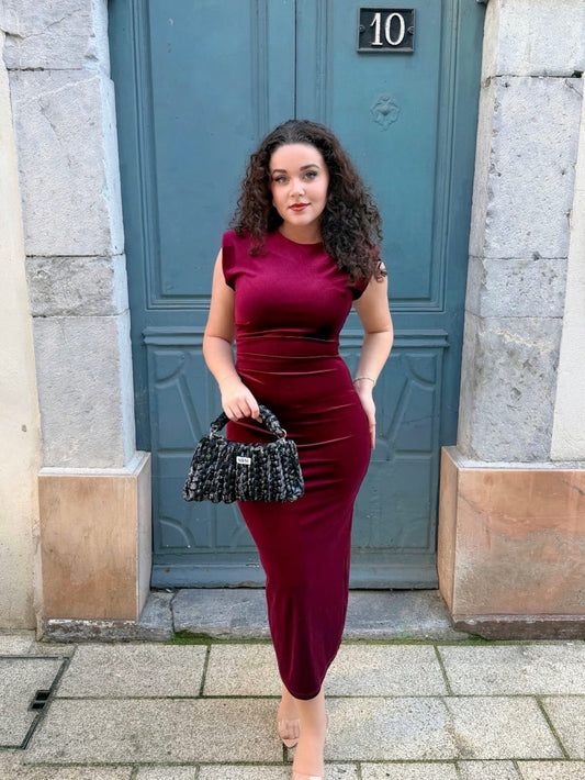 ✨ Robe effet velours scintillant – Spécial Fêtes ✨