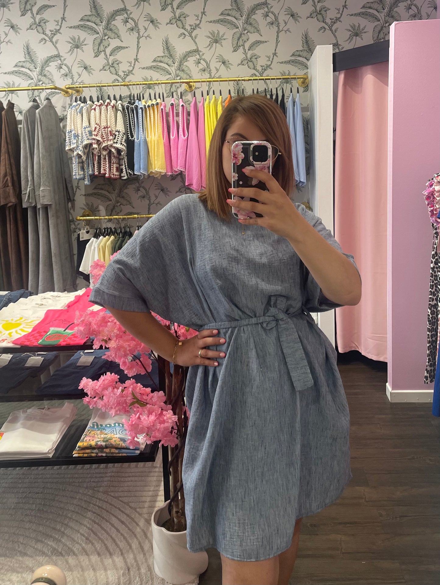 Robe 3/4 Effet Lin