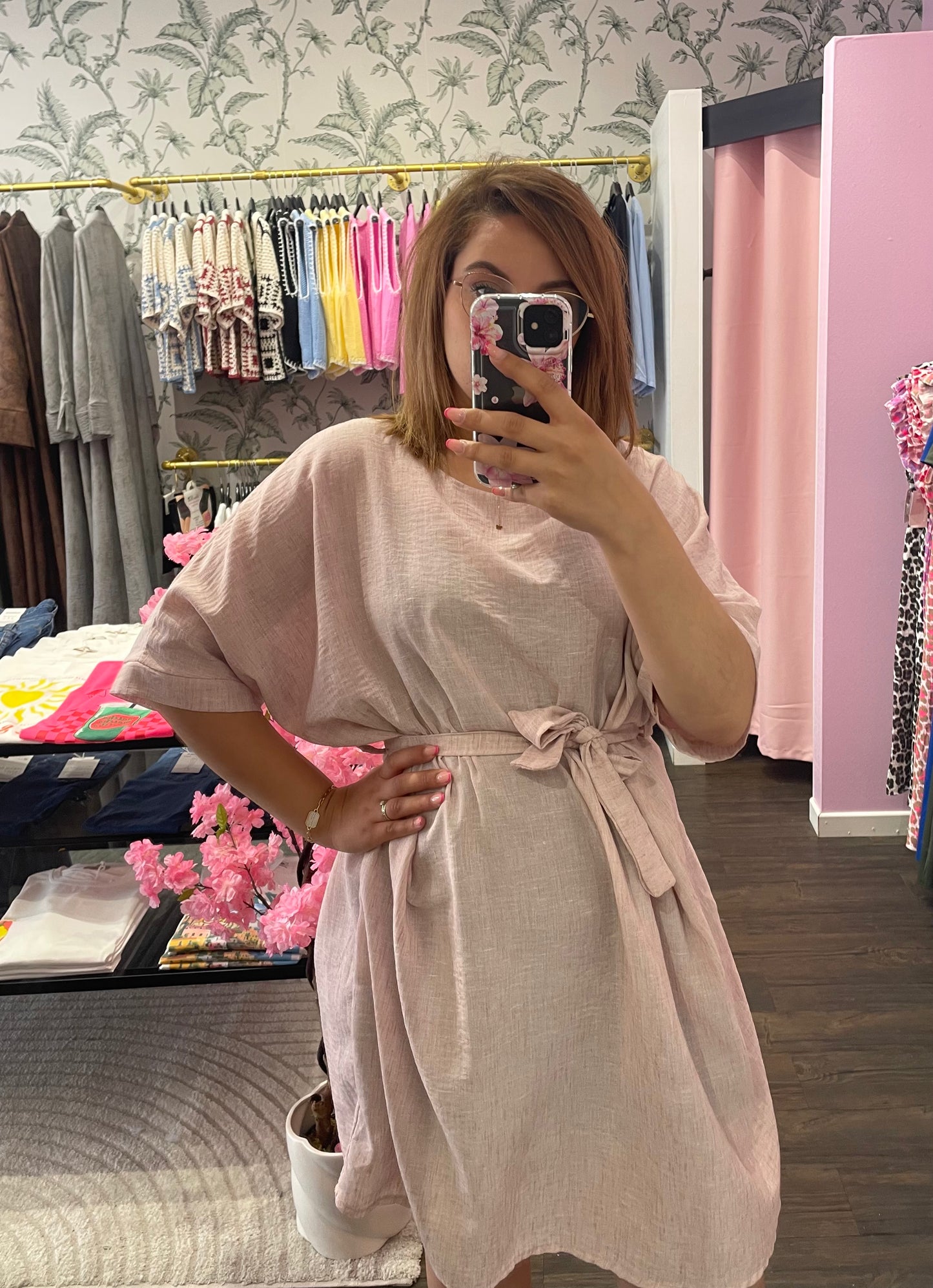 Robe 3/4 Effet Lin