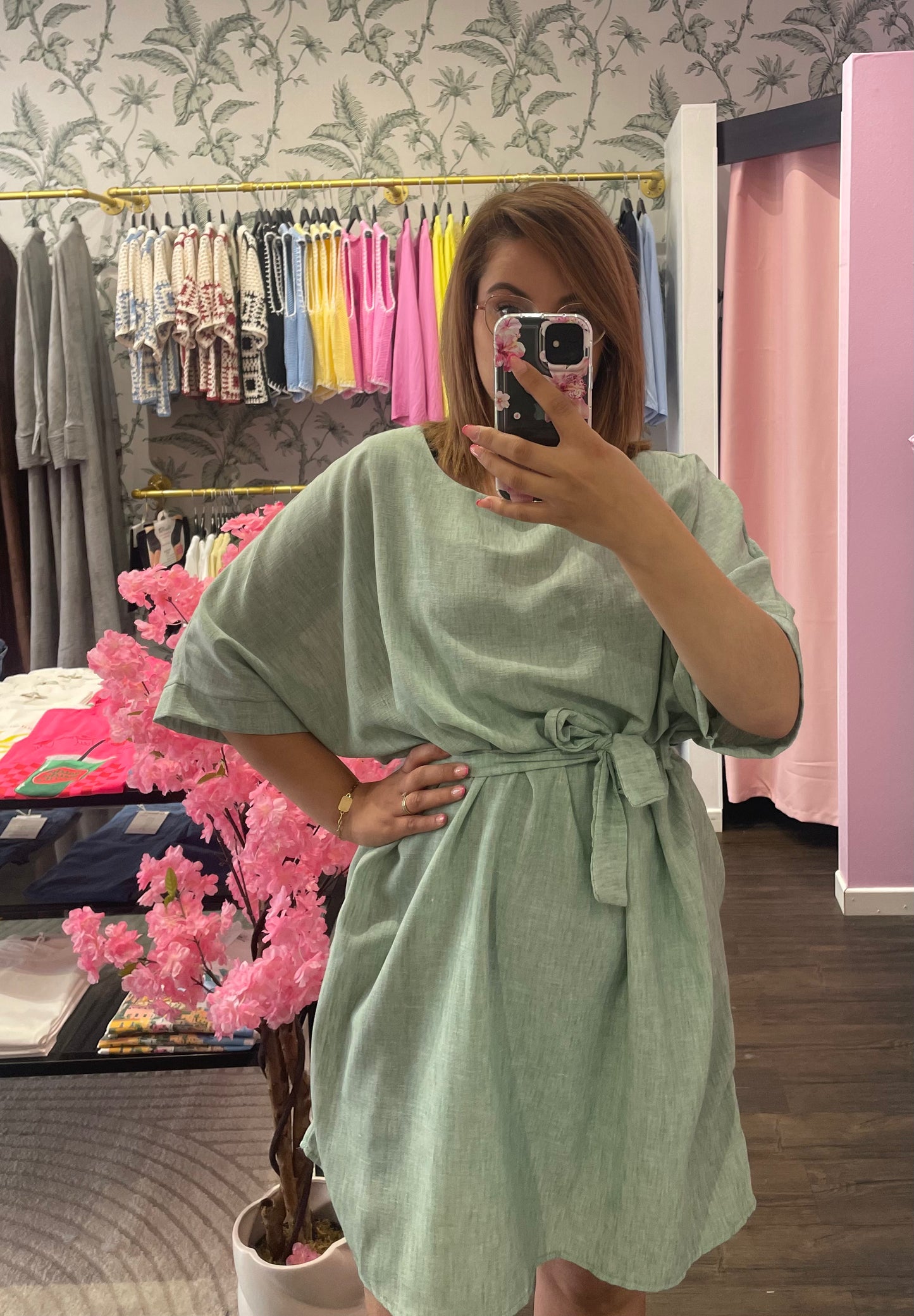 Robe 3/4 Effet Lin