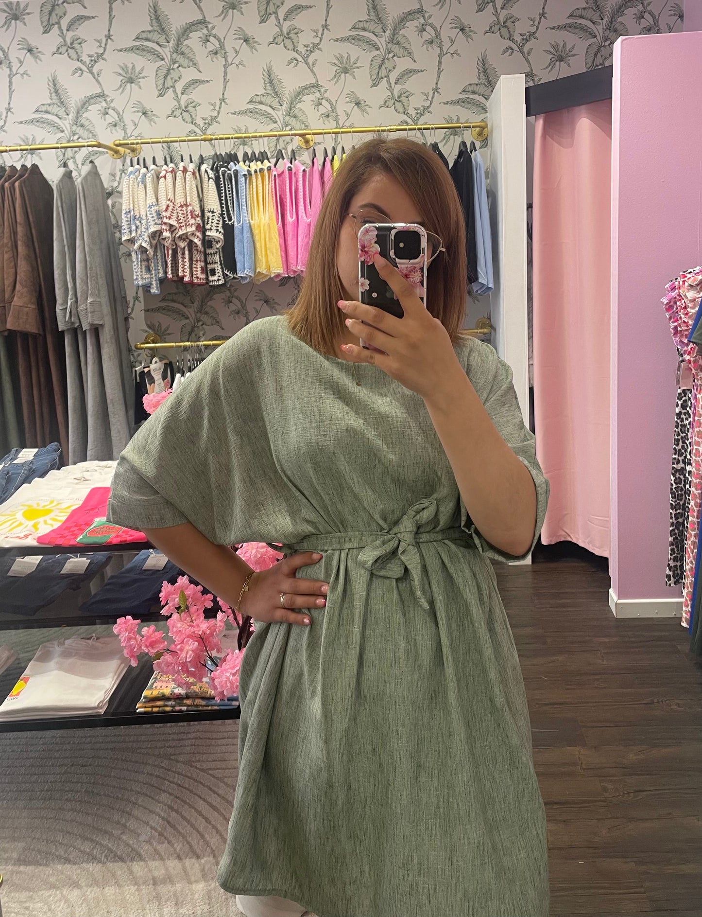 Robe 3/4 Effet Lin